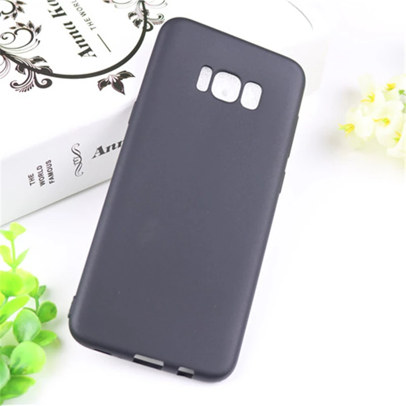 Чехол для телефона samsung Galaxy S9 плюс силиконовый защитный черный задняя крышка
