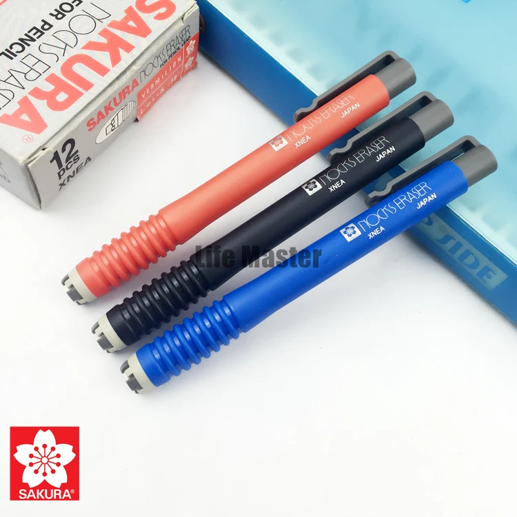 LifeMaster Япония Сакура ластик гнезда черный/синий/красный для карандаша свинцовая