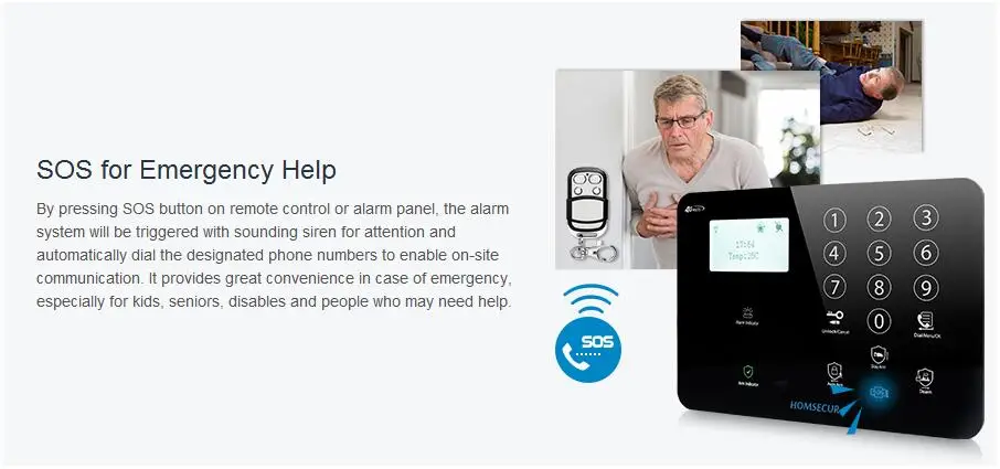 Homsecur беспроводный и проводной 4G/3g/GSM lcd домашний дом сигнализация панель с несколькими языками меню