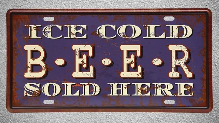 1 pc Ice cold beer sold here Bar store shop Tin Plates Signs Brussel wall man cave Decoration Metal Art Vintage Poster | Дом и сад