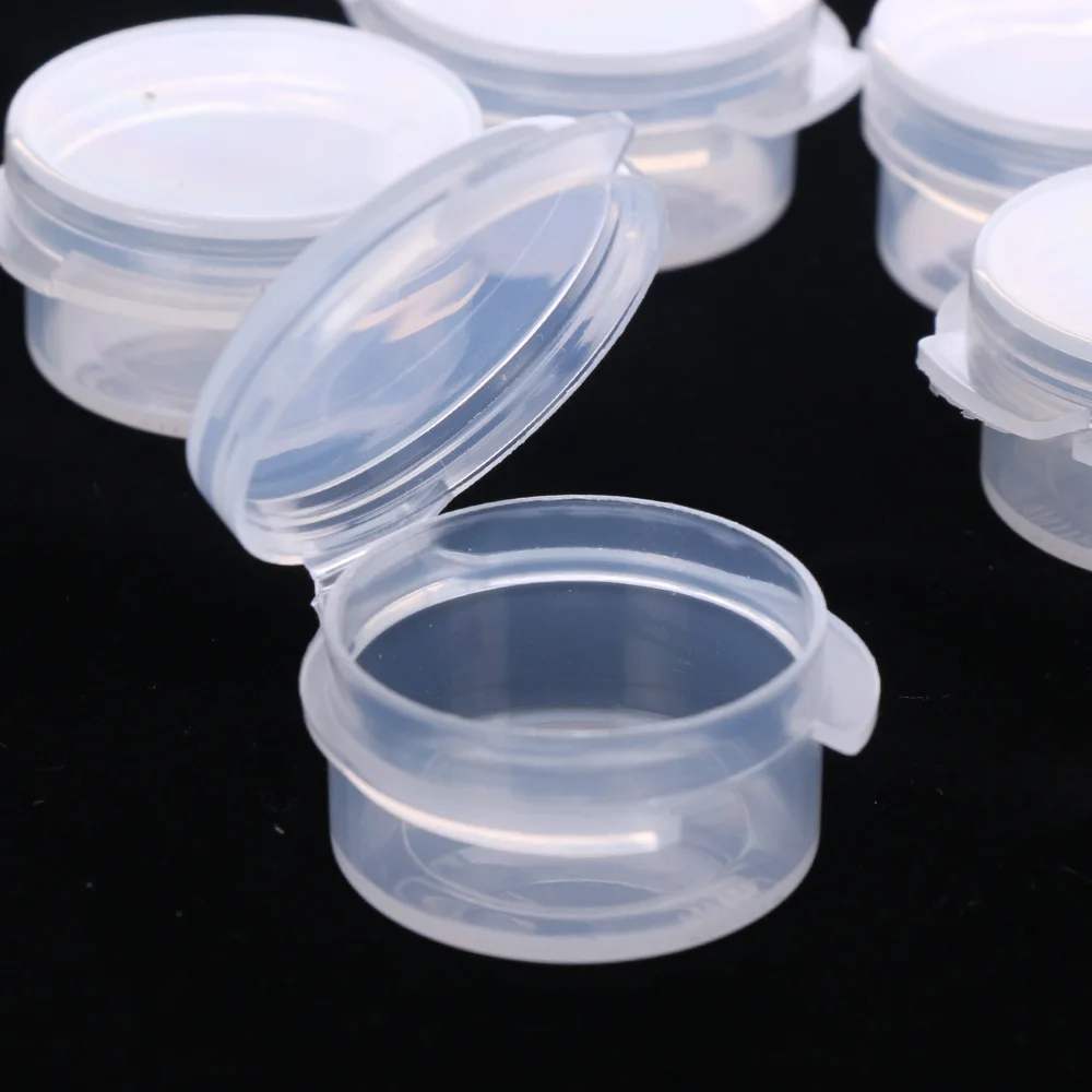 

10 Pcs 5g Make Up Jars Mini Sample Bottle Sealing Pot Face Cream Container Portable Bottle Plastic Transparent Case