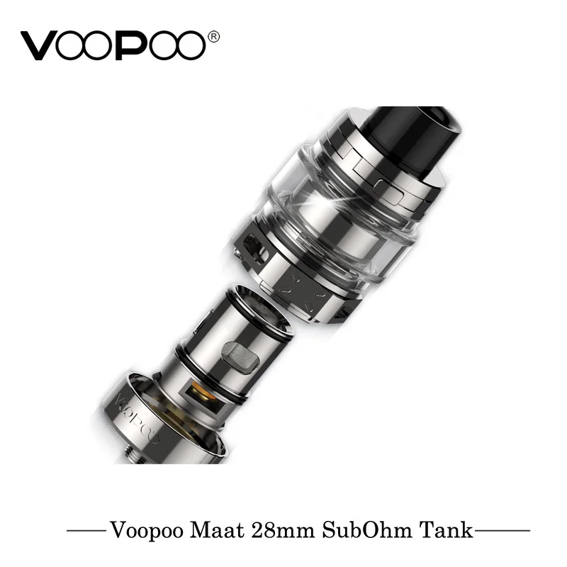 Оригинальный Voopoo Maat SubOhm бак 28 мм Диаметр атомайзер для электронных сигарет 4 мл
