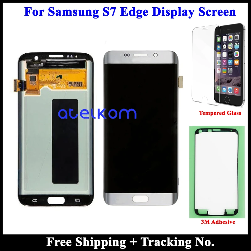 100% tested Super AMOLED For SAMSUNG S7 Edge LCD Display for Samsung G935F Screen Touch Digitizer Assembly | Мобильные телефоны и