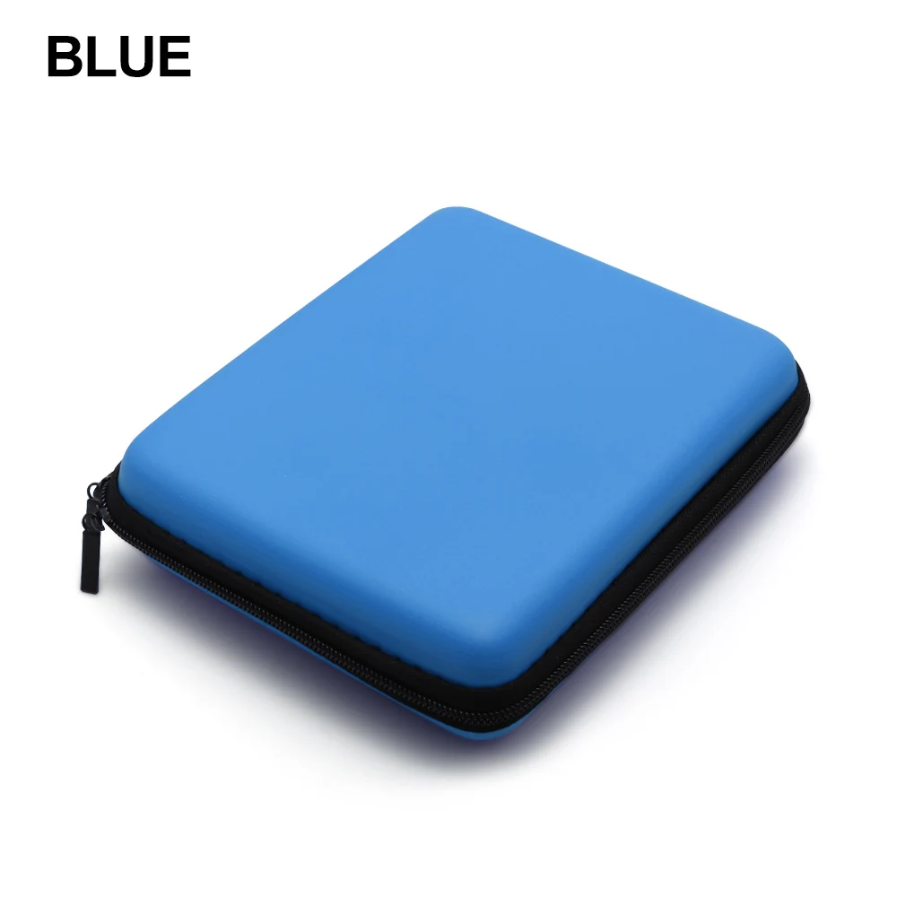 BLUE 1 шт. многофункциональный чехол для кабеля, чехол для путешествий, чехол для хранения игровых карт, Противоударная коробка, защитная сумка на молнии для nintendo для 2D - Цвет: BLUE