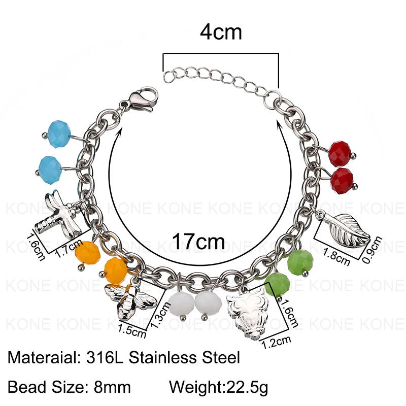 UZone модный браслет из нержавеющей стали для женщин счастливый