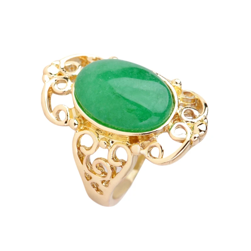 Кольцо из натурального камня с зеленым нефритом кольцо овальными бриллиантами