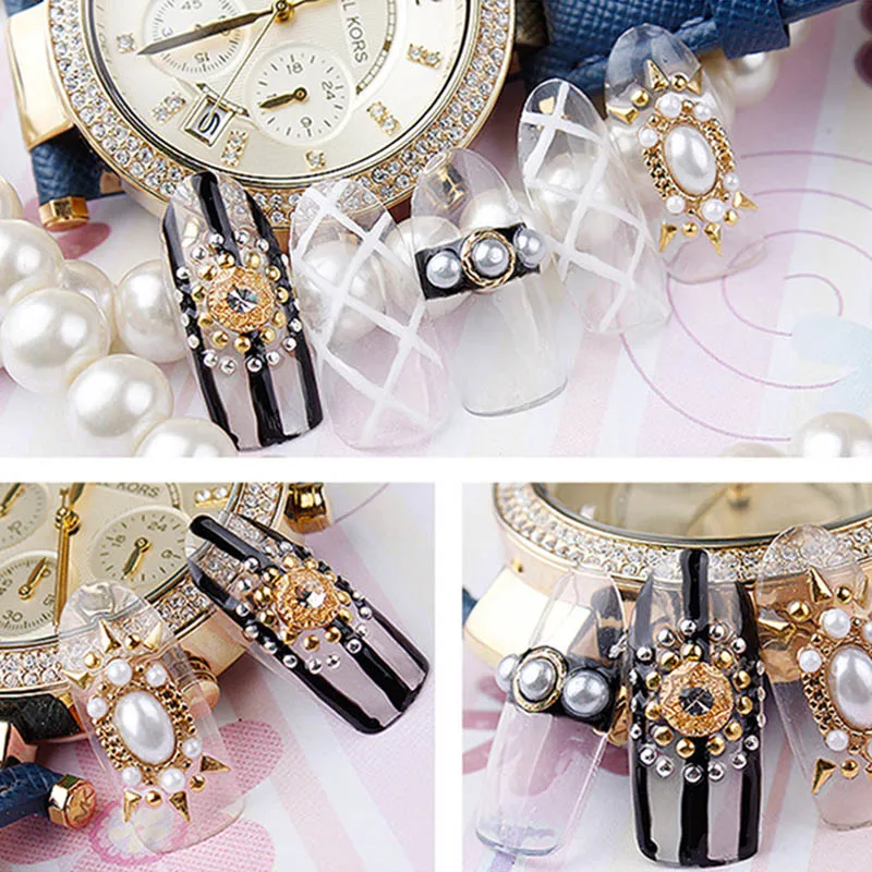 Дропшиппинг 3D модные белые для Неил арта украшения кончиков ногтей жемчуг