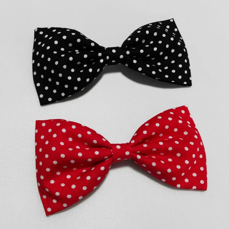 

Handmade 5.5 inch Large Hair Bows for Teens Alligator Hair Clips Hair Ornaments Children Dots Fabric Hair Bows Hairpins Clips