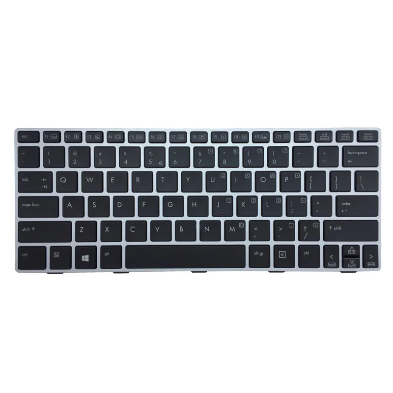 Новая американская Клавиатура для ноутбука HP Elitebook Revolve 810 G1 G2 G3 серебряная рамка с