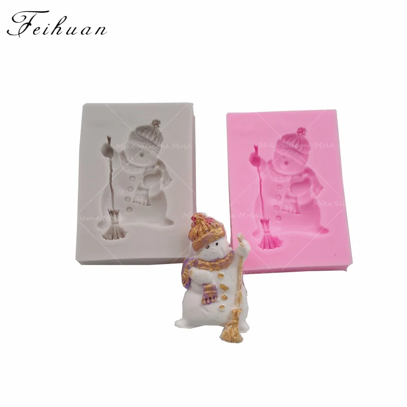 В форме снеговика Рождественская силиконовая форма формы из полимерной глины