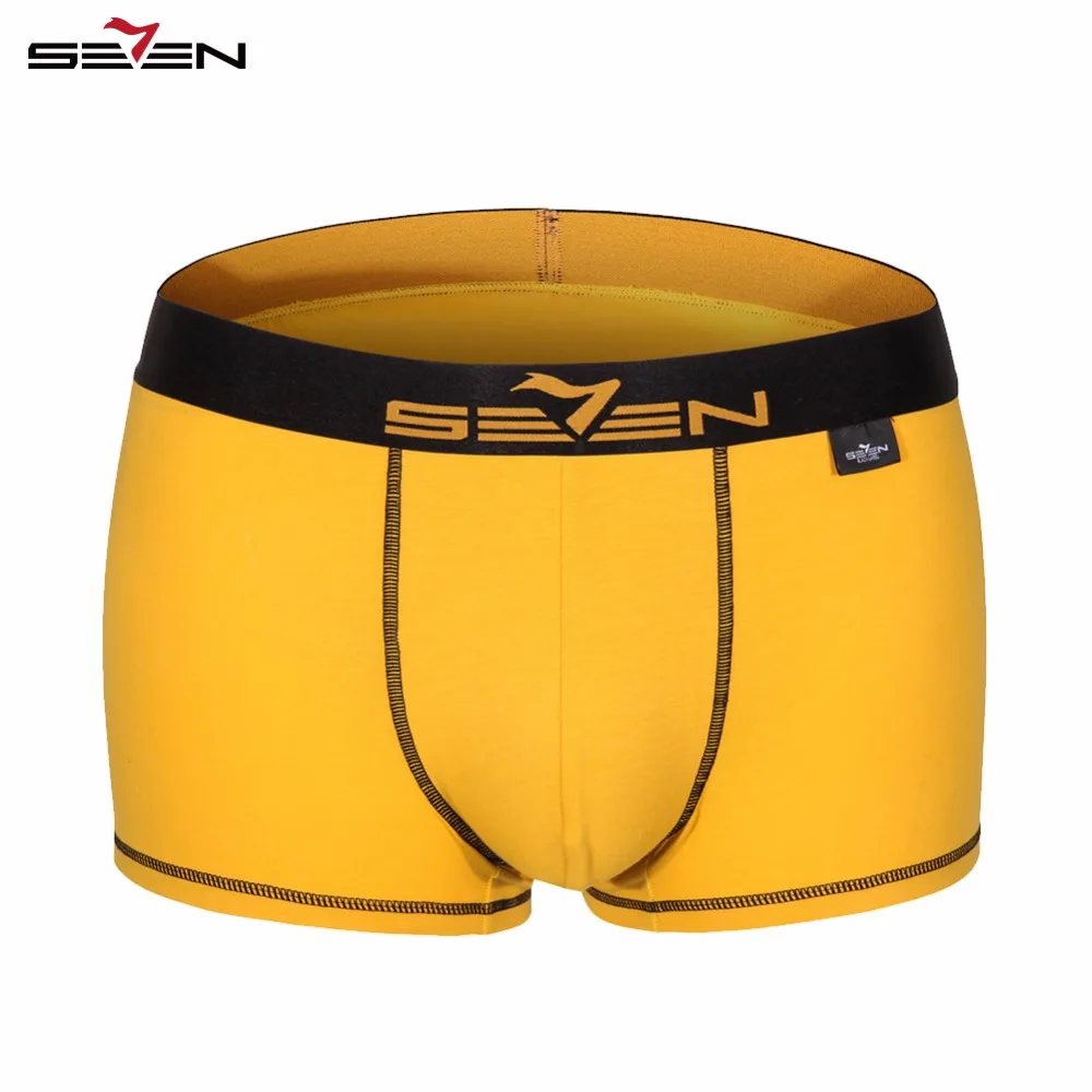 Seven7 Brand Boxershorts Men Cotton Long Underwear Male Sexy Masculina Cueca Boxers Short 3pcs/Set Plus Size XXXL 5XL 113F08040