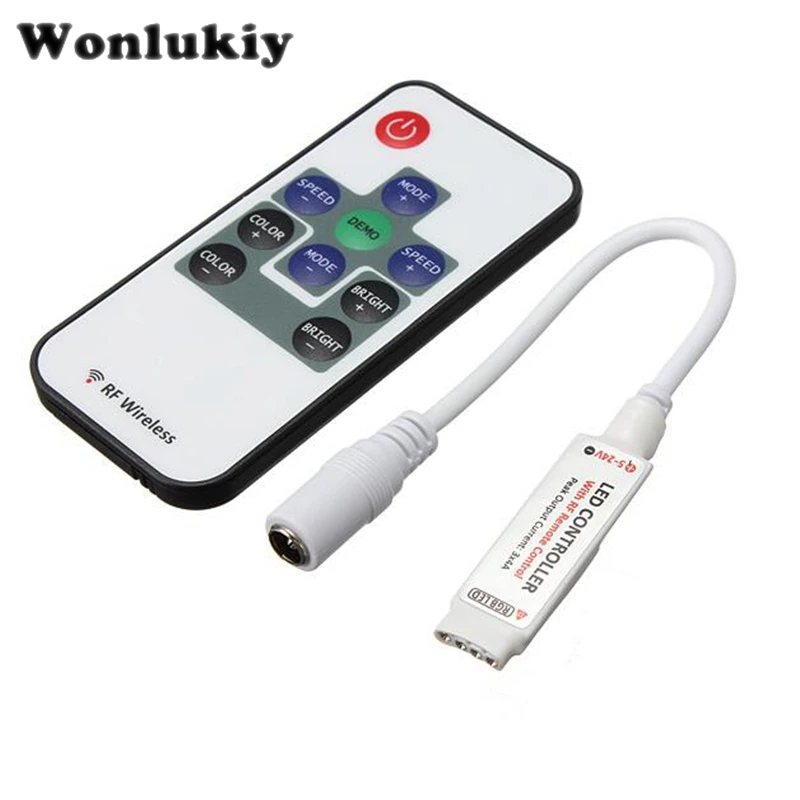 Wonlukiy RF беспроводной пульт дистанционного управления светодиодный диммер для RGB