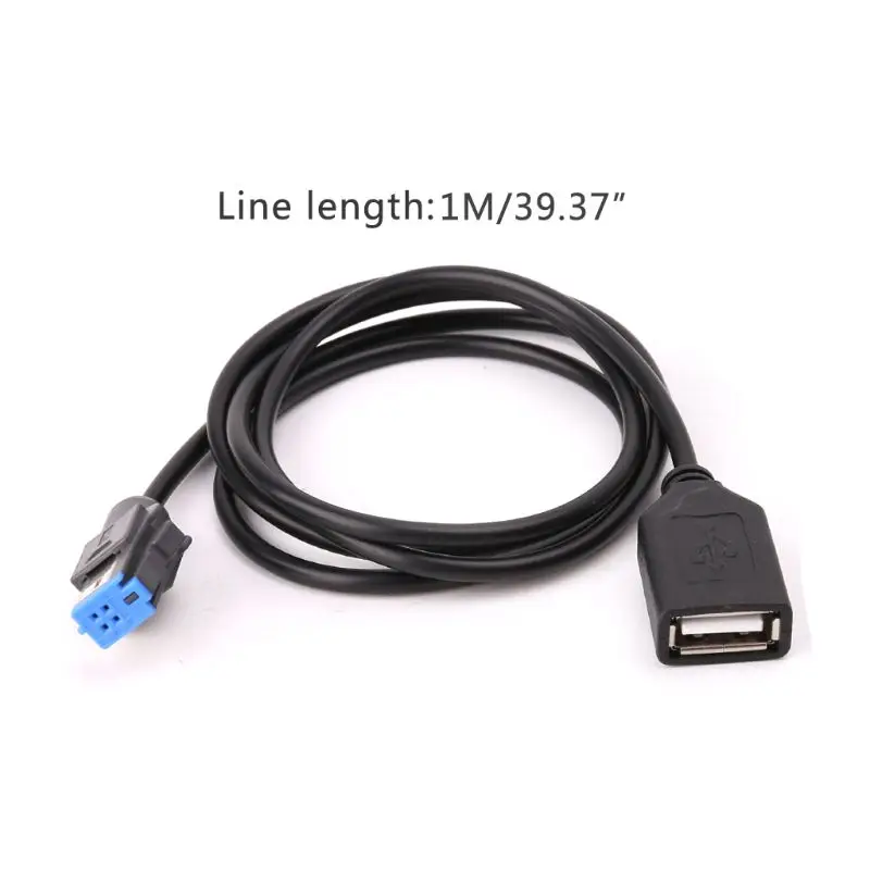 Новинка 1 шт. 4 контактный Автомобильный USB Кабельный адаптер удлинитель для Nissan