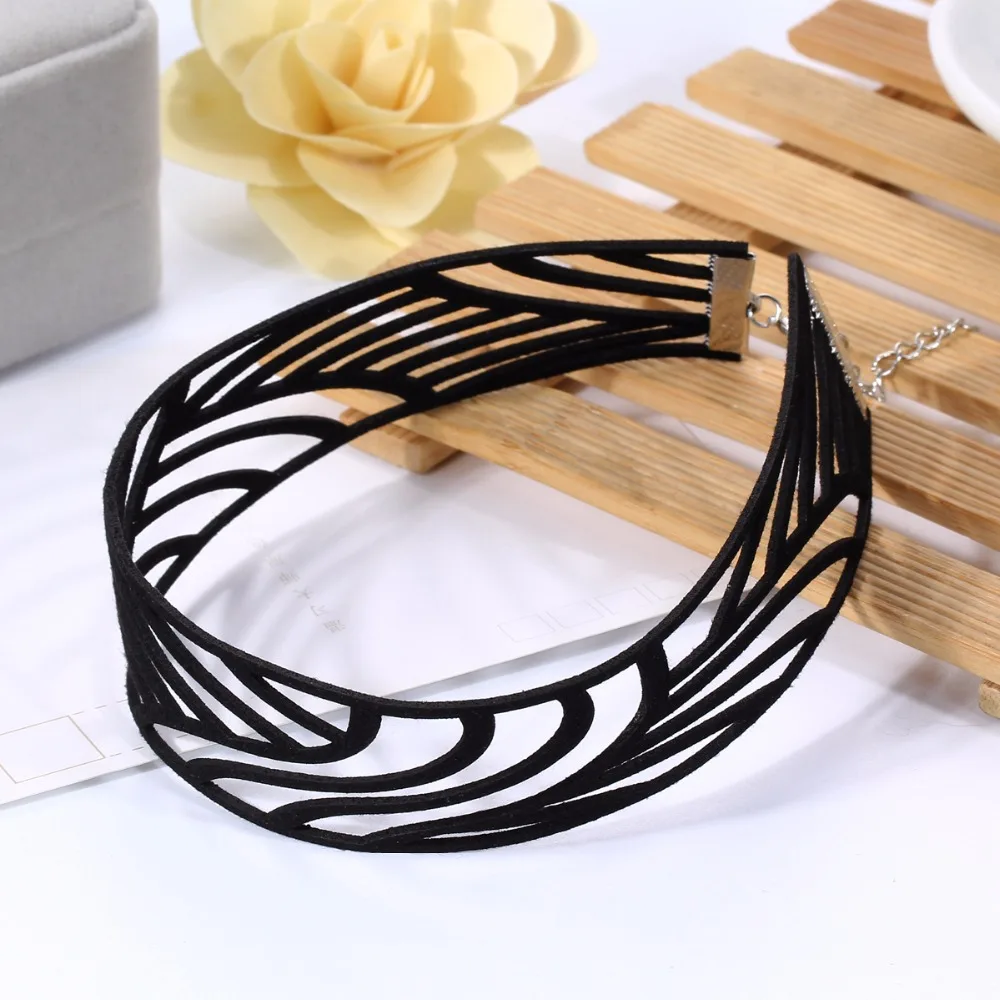 Черное ожерелье Чокеры NR3744 Женское Ожерелье чокеры|velvet choker necklace|statement necklacechoker