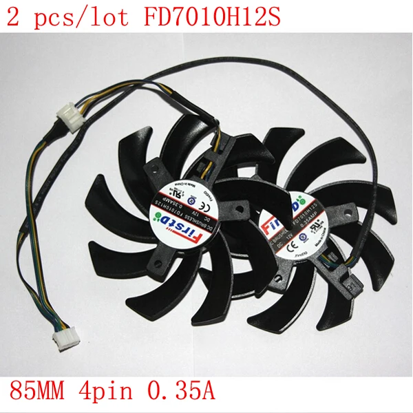 2 шт./компл. 85 мм 4 штырька FDC10H12S9-C Sapphire HD6850 HD6970 HD7870 2G HD7950 HD7970 графический кулер GPU VGA