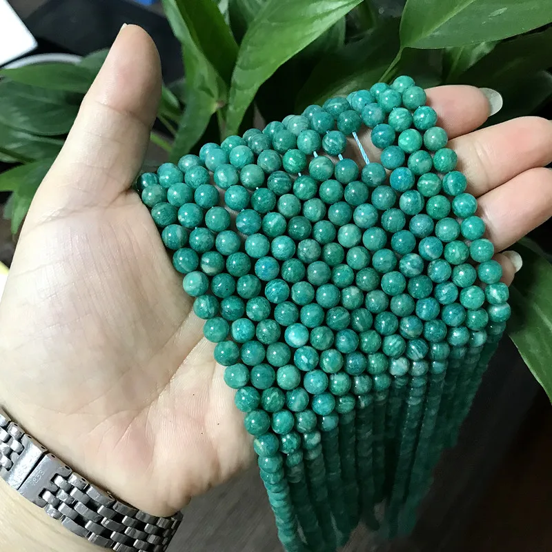 Nature Russia Amazonite 4 mm 6 Round Beads 38-39cm/string For Making Bracelets jewelry | Украшения и аксессуары