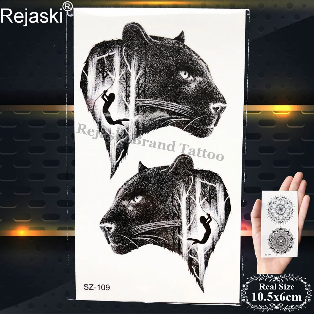 PSZ109 Rejaski черные временные тату наклейки для женщин Айсберг рука геометрические водостойкие татуировки мужские горные поддельные татуировки 3D Летний стиль - Цвет: PSZ109