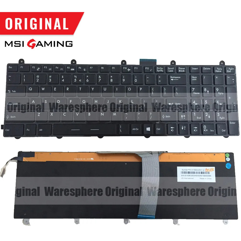 Новая и оригинальная цветная клавиатура с подсветкой для MSI GT60 GT70 GE70 GE60 MS