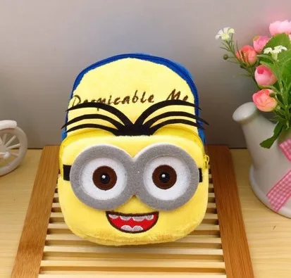 Cartoon plush mini schoolbag small purse |