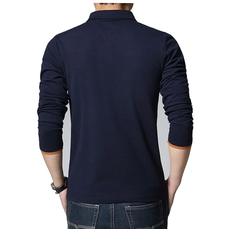 2016 Новая Мода Для мужчин одежда Цвет с длинным рукавом Slim Fit Футболка хлопковая