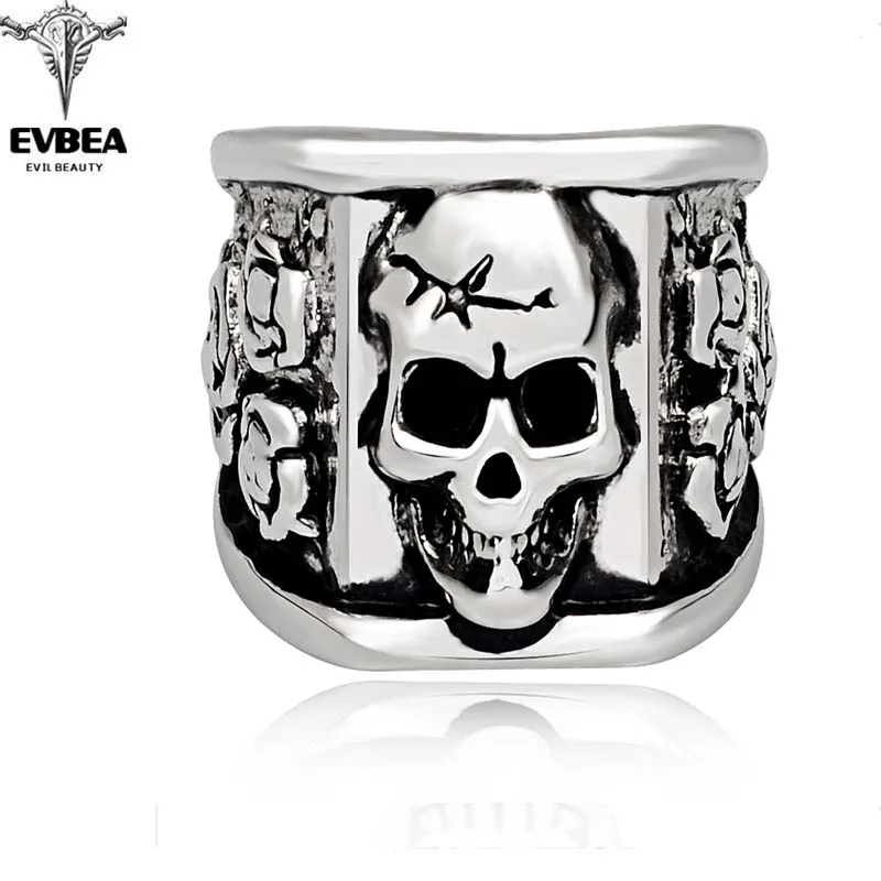 Выпускной Coll рок Бохо серебро готический панк Единорог череп вращающийся