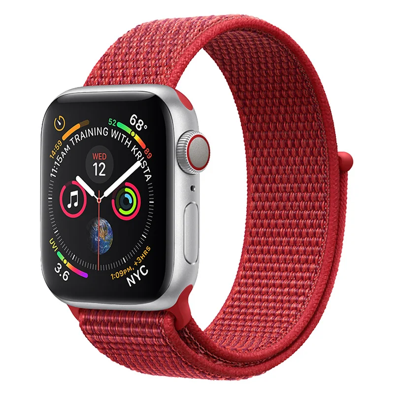 Ремешок для наручных часов Apple Watch серии 3/2/1 38 мм 42 мягкий нейлон дышащий сменный