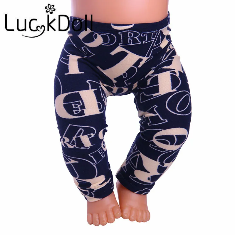 Колготки с черными буквами Одежда для куклы подходит 18 дюймов 43 см лучший подарок