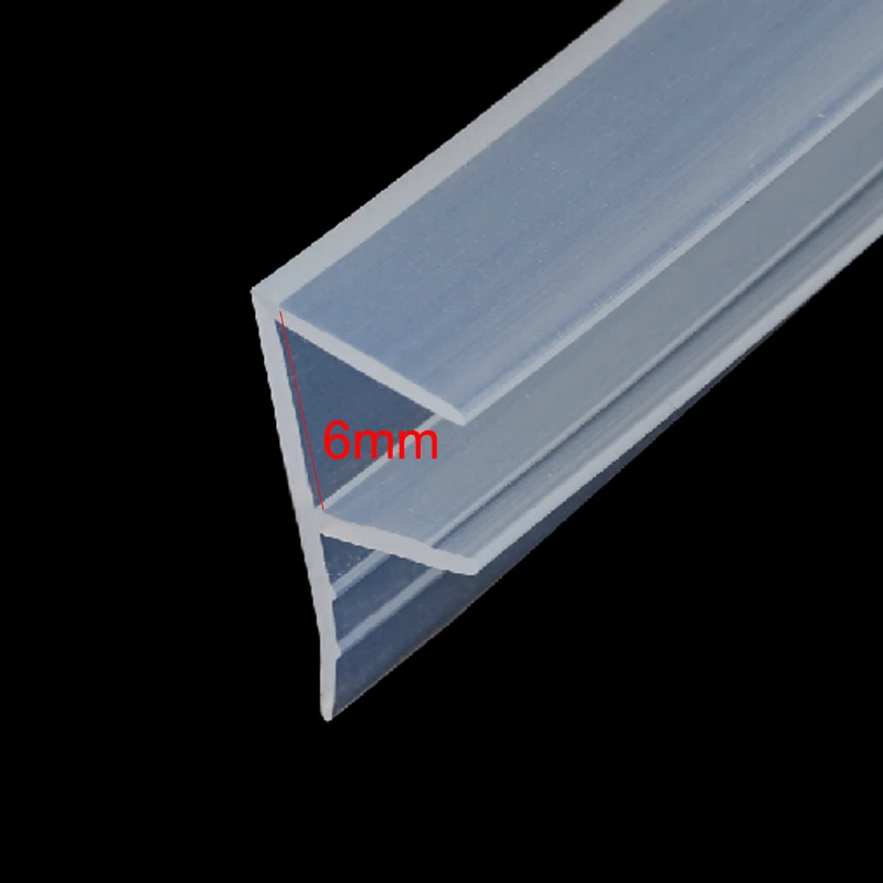 F shape bath shower room door window silicone rubber glass seal strip weatherstrip for 6mm glass