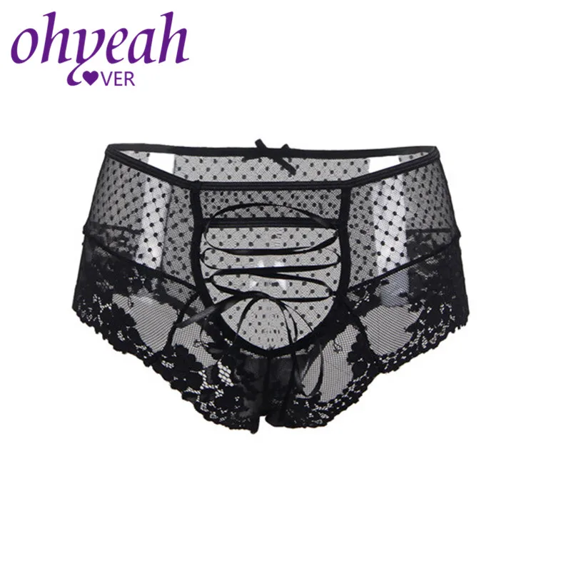 Ohyeahlover Кружево Strappy тонкие M 3XL Трусики для женщин Для Высокая талия см. Хотя S белье