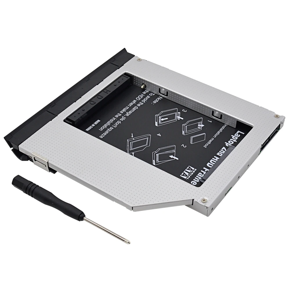 TISHRIC Caddy 9,5 Sata для Dell Latitude Inspiron E6320 E6420 E6520 E6330 E6430 E6530 2nd Hdd SSD адаптер чехол Optibay корпус