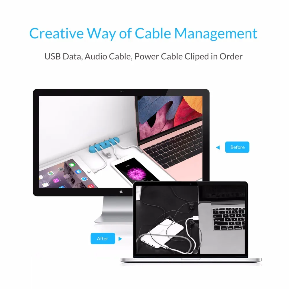 Оригинальный Кабельный органайзер ORICO настольные держатели цветной держатель