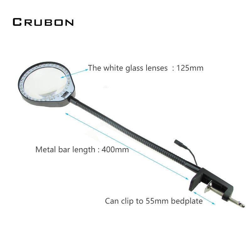 Настольная лупа для чтения 8X Soft Rod с регулируемой яркостью Ремонтное