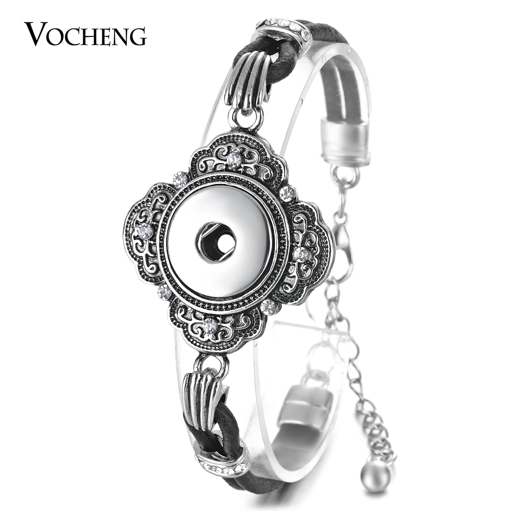 18 мм Vocheng имбирное печенье из натуральной кожи с украшением в виде пуговицы