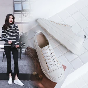 Туфли из натуральной коровьей кожи, на плоской подошве, белые, для осени, 2021