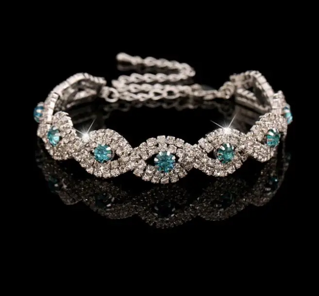 Мода женщин ювелирные изделия кристалл браслеты 4 цвет braclets для старинные