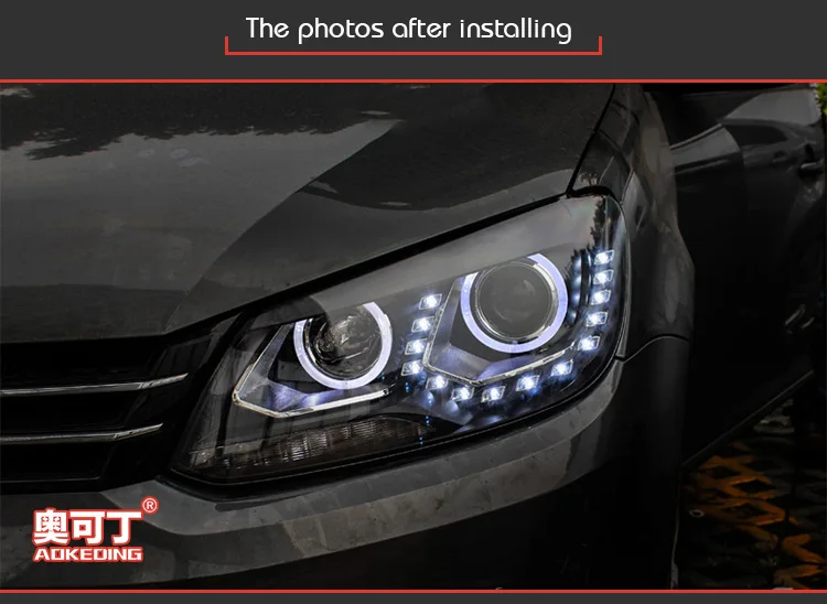 AKD автомобильный Стайлинг для VW Touran фары 2010- Touran светодиодный фонарь DRL Hid головной фонарь Ангел глаз биксеноновый луч аксессуары
