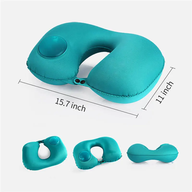Car travel Inflatable U Shaped Travel Pillow Neck Head Rest Air Cushion for Camping |