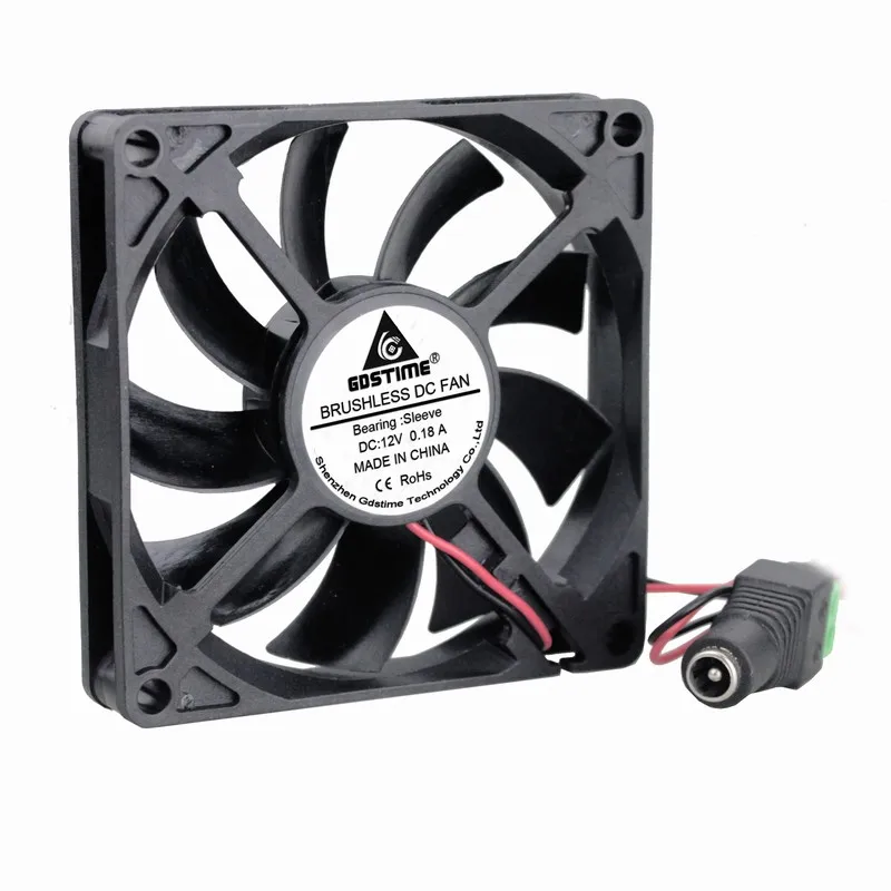 Gdstime 1 шт. DC 12 В 80 мм x 15 PC корпус охлаждающий вентилятор с AC адаптер питания 110 в 115 120