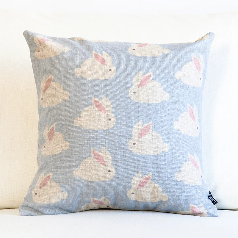 Cartoon Animals Cute Polar Bear Rabbit Pillow Cushion Thick Pounds Cotton Linen Sofa Car Cafe Decoration Comfor | Дом и сад