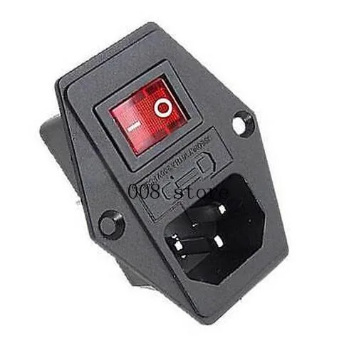 15A/250V 3pin AC Мощность розетка с клавишный выключатель питания слитный красный 4 |