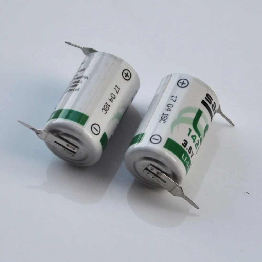 5 шт. ER14250 1/2AA 3,6 V liSOCL2 литий основная батарея 14250 сварки солнечных батарей вкладки для замены для САФТ LS14250 газового счетчика воды