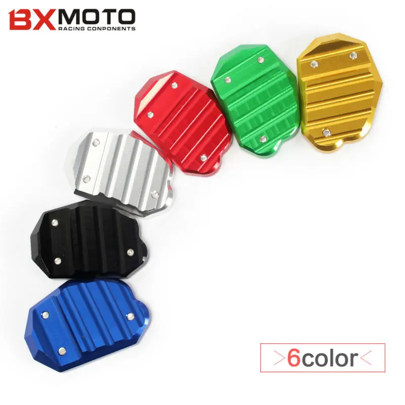 

Motorcycle CNC Aluminum kickstand Side Stand Extension pad Cover For Kawasaki ZX6R Z1000 Z1000SX ZX10R ER6N ER6F NINJA 650 1000