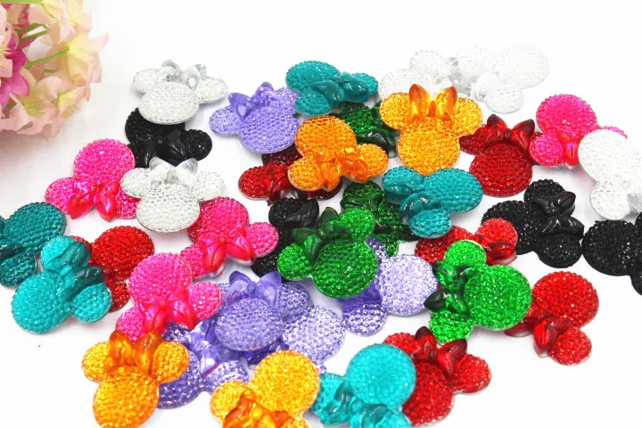 20 шт./лот каучуковая Смола Минни аксессуары для поделок из смолы модные кабошоны