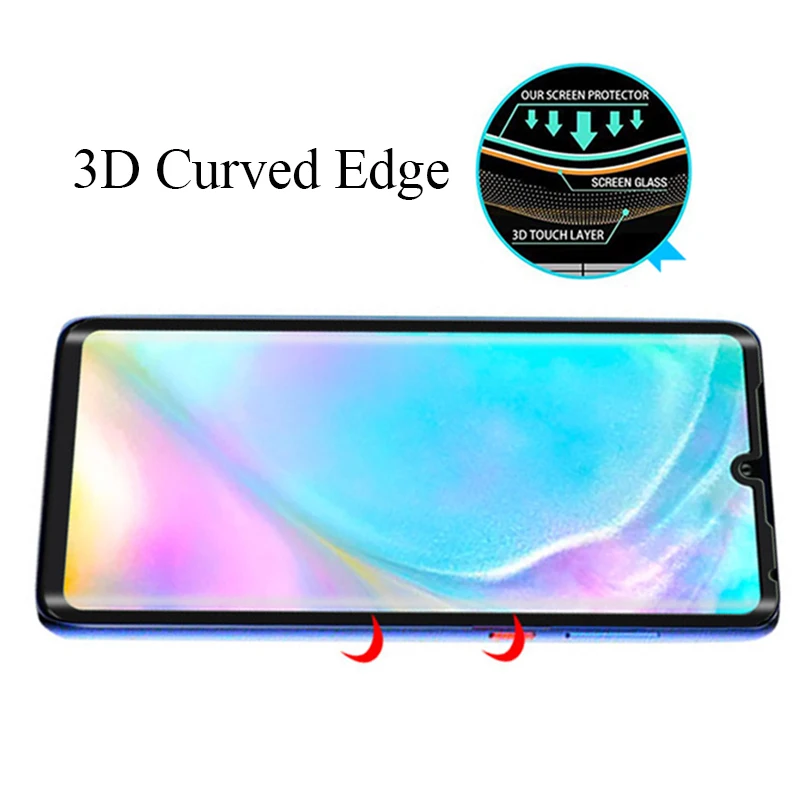 3D Защитное стекло для Huawei p30 pro lite закаленное p30pro p30lite Huavei Huawey p 30 30pro 30lite световая
