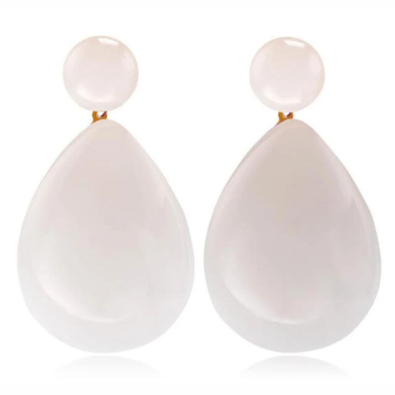 2019 NEW Vintage Big Resin Green Water Drop Earrings For Women Boho Fashion Jewelry Simple Crystal Dangle Earring Gift Hot Sale | Украшения