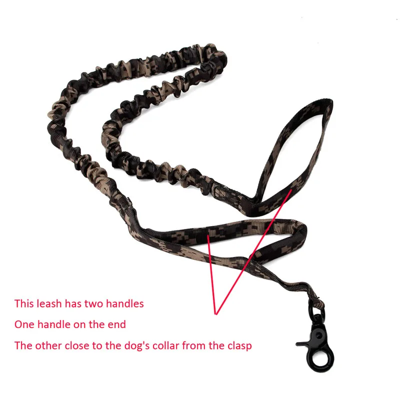 Нейлон 1000D Тактическая Военная полиция обучающий собачий поводок эластичный ошейники для домашних животных