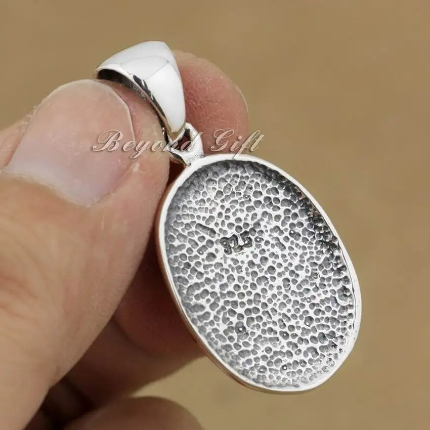 LINSION 925 пробы серебро часы в римском стиле круглый кулон крест панк ювелирные