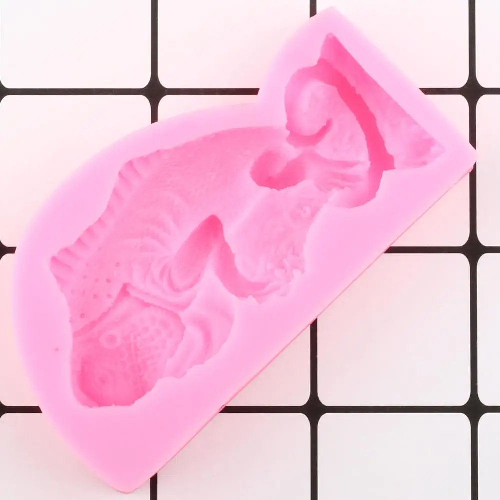 Большая ящерица силиконовые формы Lguana помадка Плесень DIY украшения торта инструменты Полимерная глина мыло Плесень Конфеты Форма для шоколадной мастики