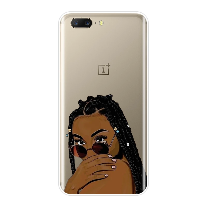Задняя крышка из ТПУ для OnePlus 3 3T 5 5T 6 6T черная девушка волшебный меланин