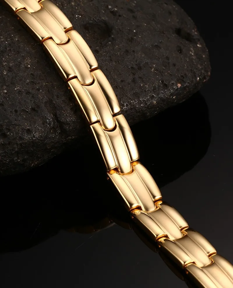 Высокое качество здоровья магнит золотой цвет браслеты для женщин голограмма